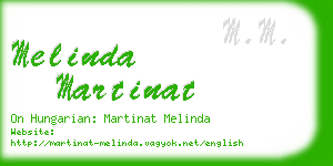melinda martinat business card